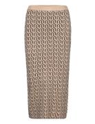 Vmgoldneedle Art 7/8 Pencil Skirt Pencilnederdel Nederdel Beige Vero Moda