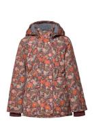 Polyester Girls Jacket - Aop Floral Outerwear Softshells Softshell Jackets Multi/patterned Mikk-line