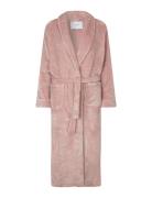 Long Fleece Robe Morgenkåbe Pink Rosemunde