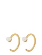 Lagoon Creoles Fresh Water Pearl Accessories Jewellery Earrings Hoops Gold Pernille Corydon