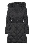 Olga Medium Real Down Jacket Foret Jakke Black GUESS Jeans