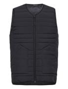 Go Anywear? Quilted Padded Zip Vest Vest Black Knowledge Cotton Apparel