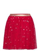 Skirt Mesh Foil Ao Dresses & Skirts Skirts Short Skirts Red Lindex