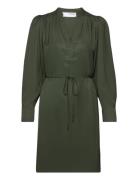 Slfkassandra Ls Short Dress B Kort Kjole Green Selected Femme