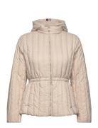 Feminine Lw Down Jacket Foret Jakke Beige Tommy Hilfiger