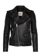 Classic Biker Læderjakke Skindjakke Black Deadwood