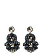 Jasmin Glamour Ear Blue Grey Accessories Jewellery Earrings Studs Multi/patterned Pipol's Bazaar