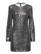 Sandra Dress Kort Kjole Silver MAUD