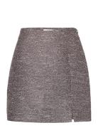 D6Martinez Tweed Skirt Kort Nederdel Grey Dante6