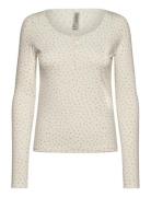 Top Ls Aop Flower Top Cream Lindex