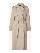 Angelina Lyocell Blend Trench Coat Trenchcoat Frakke Beige Lexington Clothing