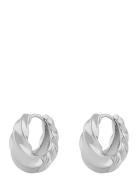 Lydia Big Twist Ring Ear Accessories Jewellery Earrings Hoops Silver SNÖ Of Sweden