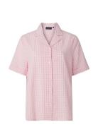 Lauren Organic Cotton Seersucker Pajama Set Pyjamas Nattøj Pink Lexington Home