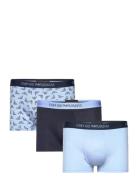 Men's Knit 3-Pack Trunk Boxershorts Blue Emporio Armani