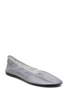 Semi-Transparent Mesh Ballet Flats Ballerinasko Ballerinaer Silver Mango