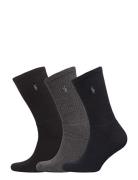 Crew Sock 3-Pack Underwear Socks Regular Socks Black Polo Ralph Lauren Underwear