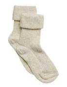 Cotton Rib Baby Socks Socks & Tights Baby Socks Beige Mp Denmark