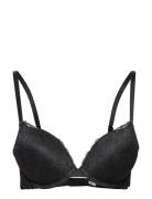 Bra Linnea In Lace - Black Lingerie Bras & Tops Push Up Bras Black Lindex