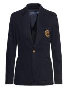 Double-Knit Jacquard Blazer Blazers Single Breasted Blazers Blue Polo Ralph Lauren