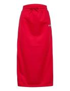 Svea Logo Midi Skirt Knælang Nederdel Red Svea