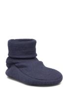 Woolly Fleece Booties Shoes Baby Booties Navy Müsli By Green Cotton