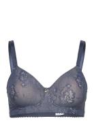 Sheer Soft Bra Padded Cups Lingerie Bras & Tops Full Cup Bras Blue Abecita