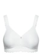 Pure Touch Soft Bra Organic Cotton Lingerie Bras & Tops Soft Bras Tank Top Bras White Abecita