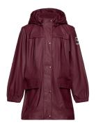 Rainwear Jacket Long Outerwear Rainwear Jackets Burgundy Müsli By Green Cotton