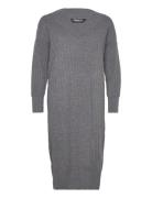 Onlnew Tessa L/S Midi V Dress Knt Noos Knælang Kjole Grey ONLY