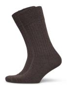 Pe 2Pk Calle Premium Mercerized Wool Rib Underwear Socks Regular Socks Brown Panos Emporio