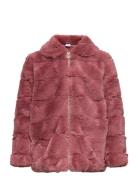Jacket Fur Jakke Pink Lindex