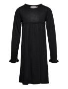 Dress Glitter Knit Dresses & Skirts Dresses Casual Dresses Long-sleeved Casual Dresses Black Creamie