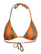 Bikini Top Sandnes Big Stripes Orange Swimwear Bikinis Bikini Tops Triangle Bikinitops Multi/patterned DEDICATED