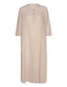 Crbellis Caftan Dress Knælang Kjole Beige Cream