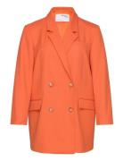 Slfmynella Relaxed Blazer Curve Blazers Double Breasted Blazers Orange Selected Femme