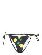 Lim Drawstring Bikini Tanga Swimwear Bikinis Bikini Bottoms Side-tie Bikinis Black Becksöndergaard