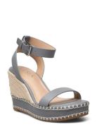 Soft Nappa-Hilarie-Es-Wed Shoes Summer Shoes Platform Sandals Grey Lauren Ralph Lauren