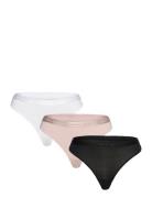 3 Pack Thong  G-streng Undertøj Black Tommy Hilfiger