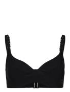 Emblem Bikini Covering Underwired Bra Swimwear Bikinis Bikini Tops Wired Bikinitops Black Chantelle Beach