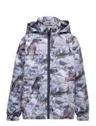 Jacket Aop Outerwear Shell Clothing Shell Jacket Blue Minymo