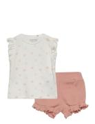 2-Piece Set Sets Sets With Short-sleeved T-shirt Multi/patterned Minymo