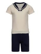 Set Top Shorts Sailor Sets Sets With Short-sleeved T-shirt Multi/patterned Lindex