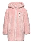 Kognewsascha Sherpa Hood Jacket Cp Otw Outerwear Fleece Outerwear Fleece Jackets Pink Kids Only