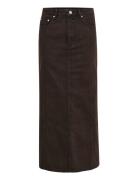 Jamillagz Long Skirt Lang Nederdel Brown Gestuz