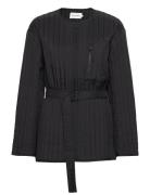 Lw Vertical Quilted Jacket Quiltet Jakke Black Calvin Klein