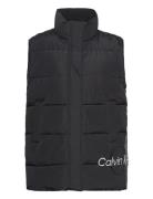 Blown Up Ck Long Vest Vests Padded Vests Black Calvin Klein Jeans