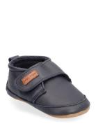 Classic Leather Slippers Slippers Hjemmesko Navy Melton