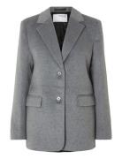 Slfsasja Wool Blazer B Blazers Single Breasted Blazers Grey Selected Femme