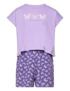 Nkfnightset Cap Butterfly Pyjamassæt Purple Name It
