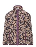 Don Zoo Zip Fleece Junor Sweatshirt Outerwear Fleece Outerwear Fleece Jackets Multi/patterned Wood Wood